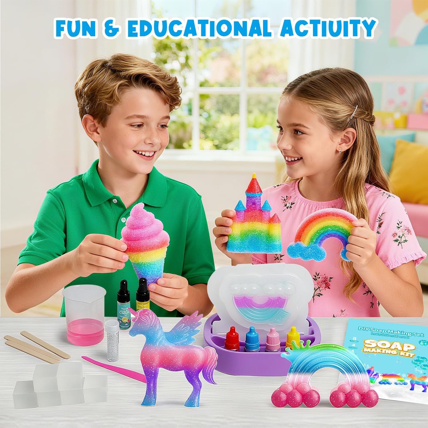 Coradoma® DIY Seifen Set – Seife selber machen für Kinder ab 3 Jahren