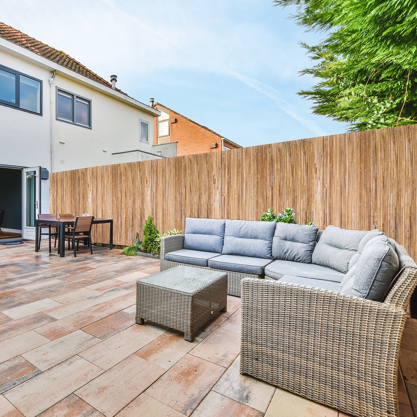 Coradoma® Bambusmatte Sichtschutz in 12 Größen | karbonisierter Bambus Sichtschutzmatte für Balkon, Garten, Terrasse