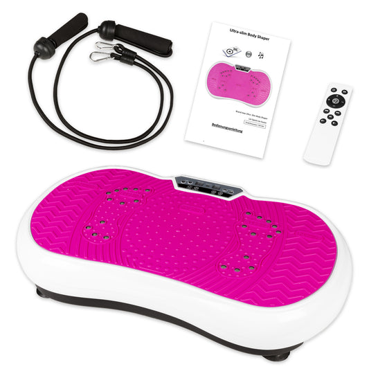 Coradoma® Vibrationsplatte mit Dehnbändern und Bluetooth, Fitness und Sport zum Abnehmen für Zuhause