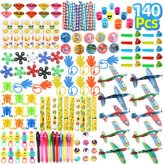 Coradoma® Mitgebsel Kindergeburtstag Set 140 Teile | Mitbringsel Gastgeschenke Spielzeug