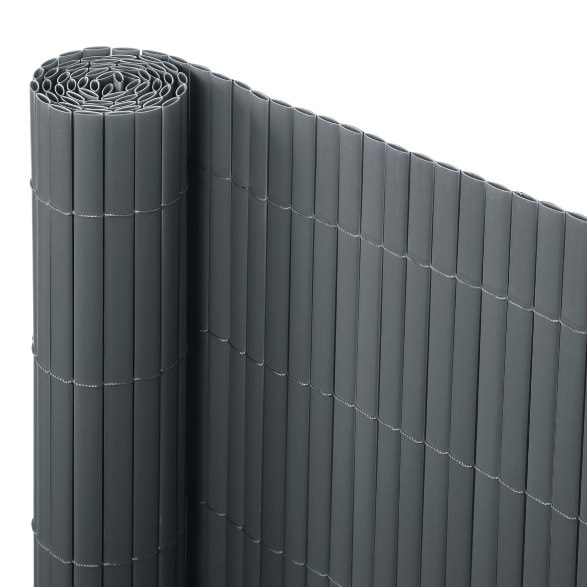 PVC Sichtschutzmatte Anthrazit 90-180cm Sichtschutzzaun für Balkon Garten