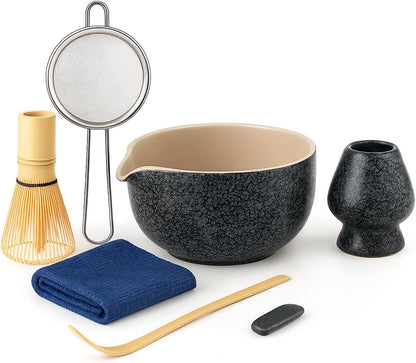 Coradoma® Matcha Tee Set – 7-teiliges Japanisches Bambus Ceremonial Set