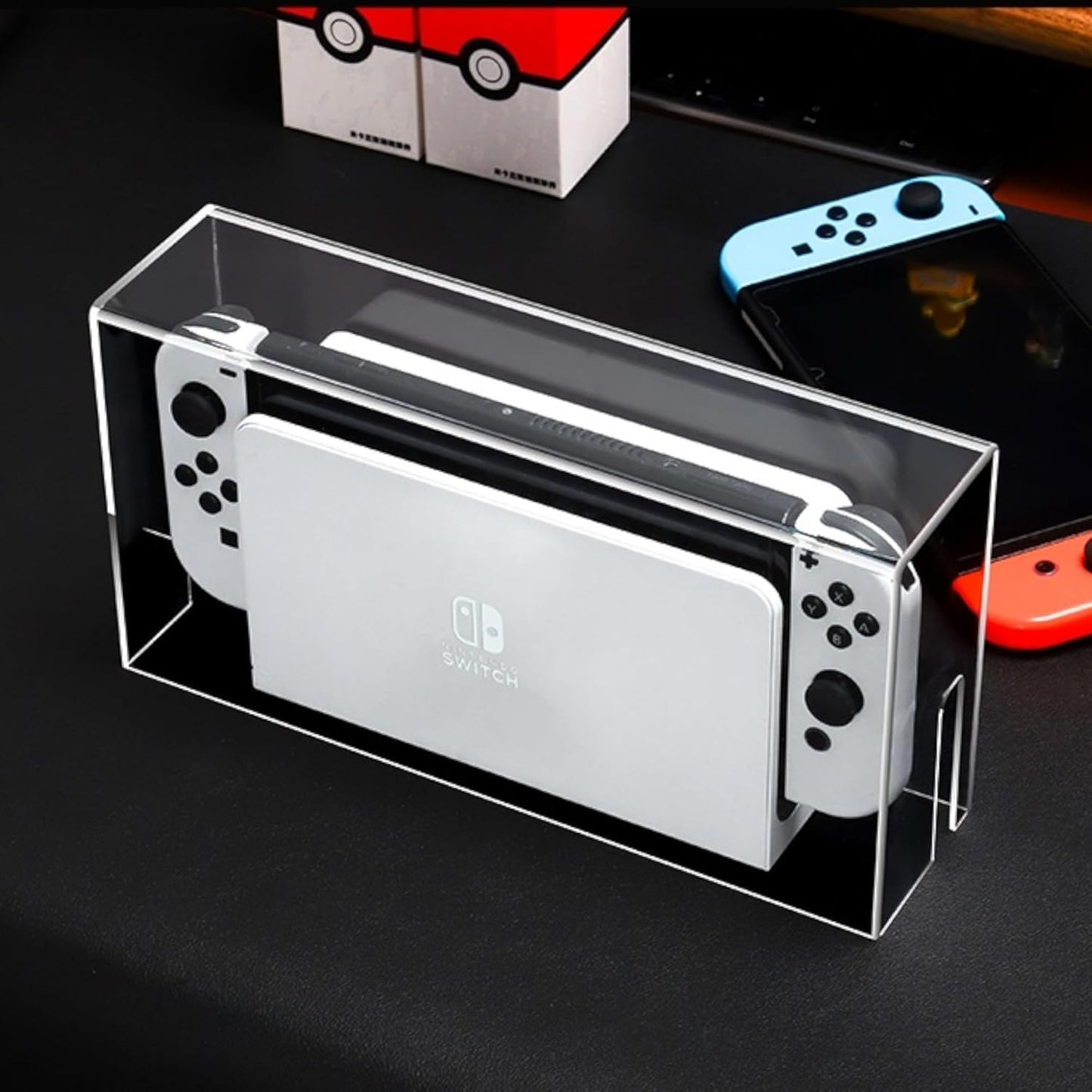 Coradoma® Acryl Schutzhülle mit LED – Case kompatibel mit Nintendo Switch 2