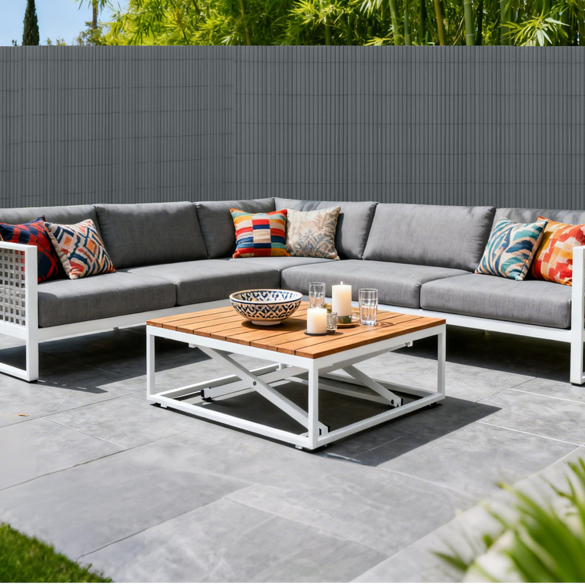 PVC Sichtschutzmatte Anthrazit 90-180cm Sichtschutzzaun für Balkon Garten