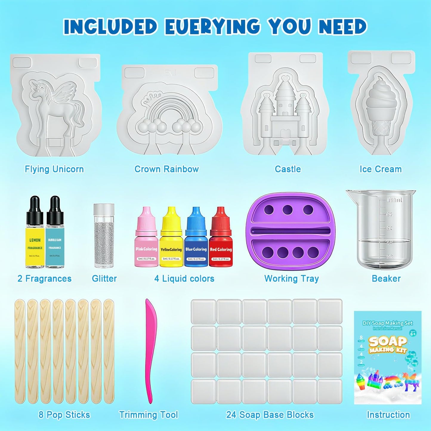 Coradoma® DIY Seifen Set – Seife selber machen für Kinder ab 3 Jahren