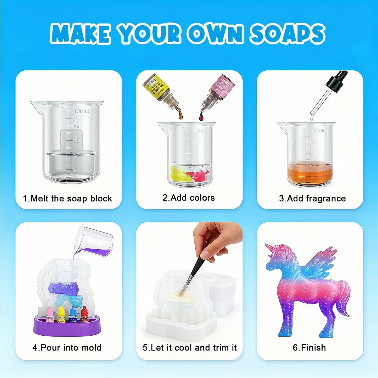 Coradoma® DIY Seifen Set – Seife selber machen für Kinder ab 3 Jahren