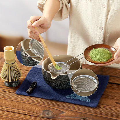 Coradoma® Matcha Tee Set – 7-teiliges Japanisches Bambus Ceremonial Set