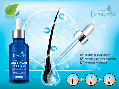 Coradoma® Blaues Haarserum Anti Haarausfall Serum für Frauen und Männer