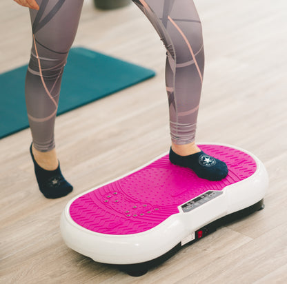 Coradoma® Vibrationsplatte mit Dehnbändern und Bluetooth, Fitness und Sport zum Abnehmen für Zuhause