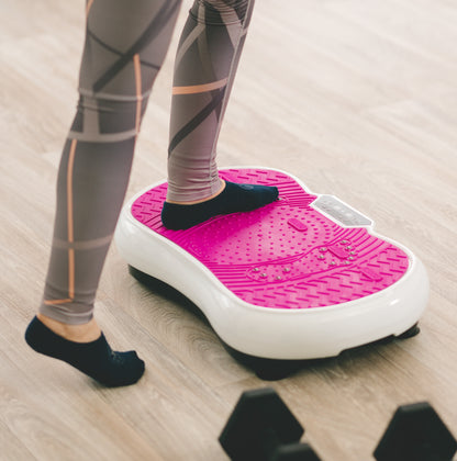 Coradoma® Vibrationsplatte mit Dehnbändern und Bluetooth, Fitness und Sport zum Abnehmen für Zuhause