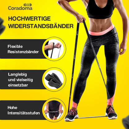 Coradoma® Widerstandsbänder Fitnessbänder Set für Pull Ups Klimmzugband