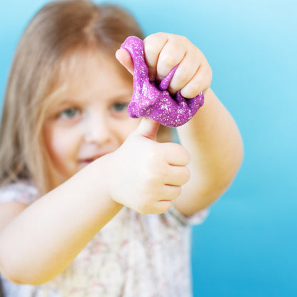 Coradoma® Galaxy Slime Kit DIY, Galaxie Schleim Set für Kinder mit Leuchtpulver