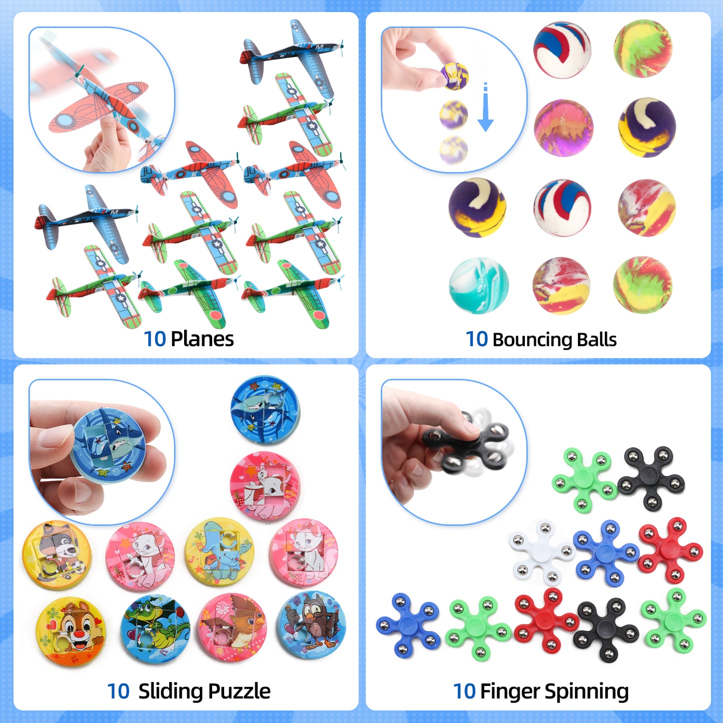 Coradoma® Mitgebsel Kindergeburtstag Set 140 Teile | Mitbringsel Gastgeschenke Spielzeug