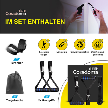 Coradoma® Widerstandsbänder Fitnessbänder Set für Pull Ups Klimmzugband