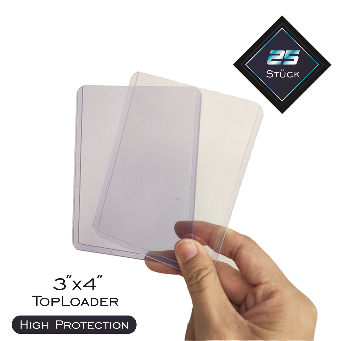 Coradoma® 25x Toploader Ultra Clear Premium Card Sleeves