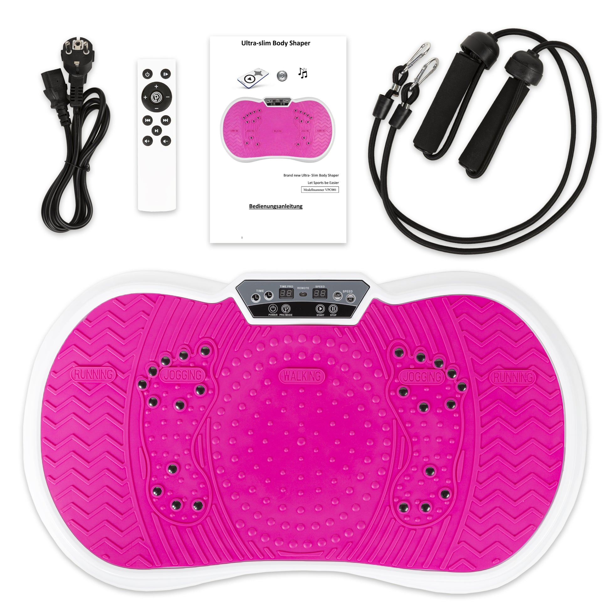 Coradoma Vibrationsplatte mit Dehnbndern und Bluetooth, Fitness und Coradoma Vibrationsplatte mit Dehnbndern und Bluetooth, Fitness und
