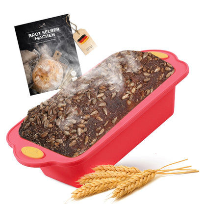 Coradoma® Silikon Backform zum Brot Backen inkl. Rezept | Brotbackform 1000g